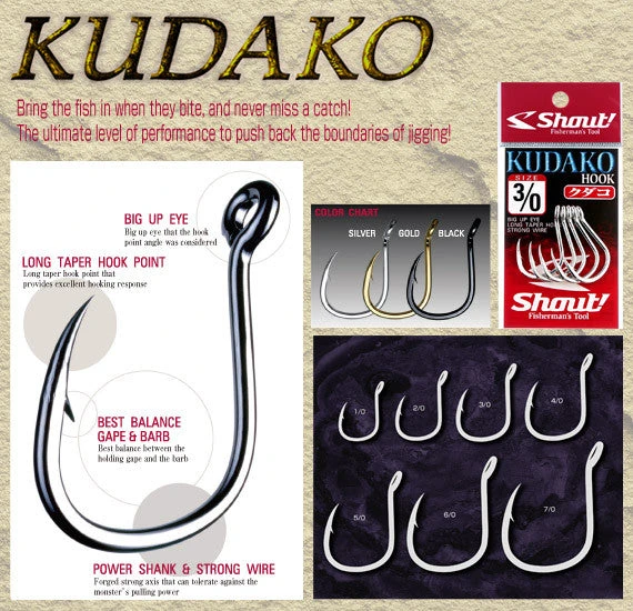 Shout Kudako Jigging Hook Black - Image 2