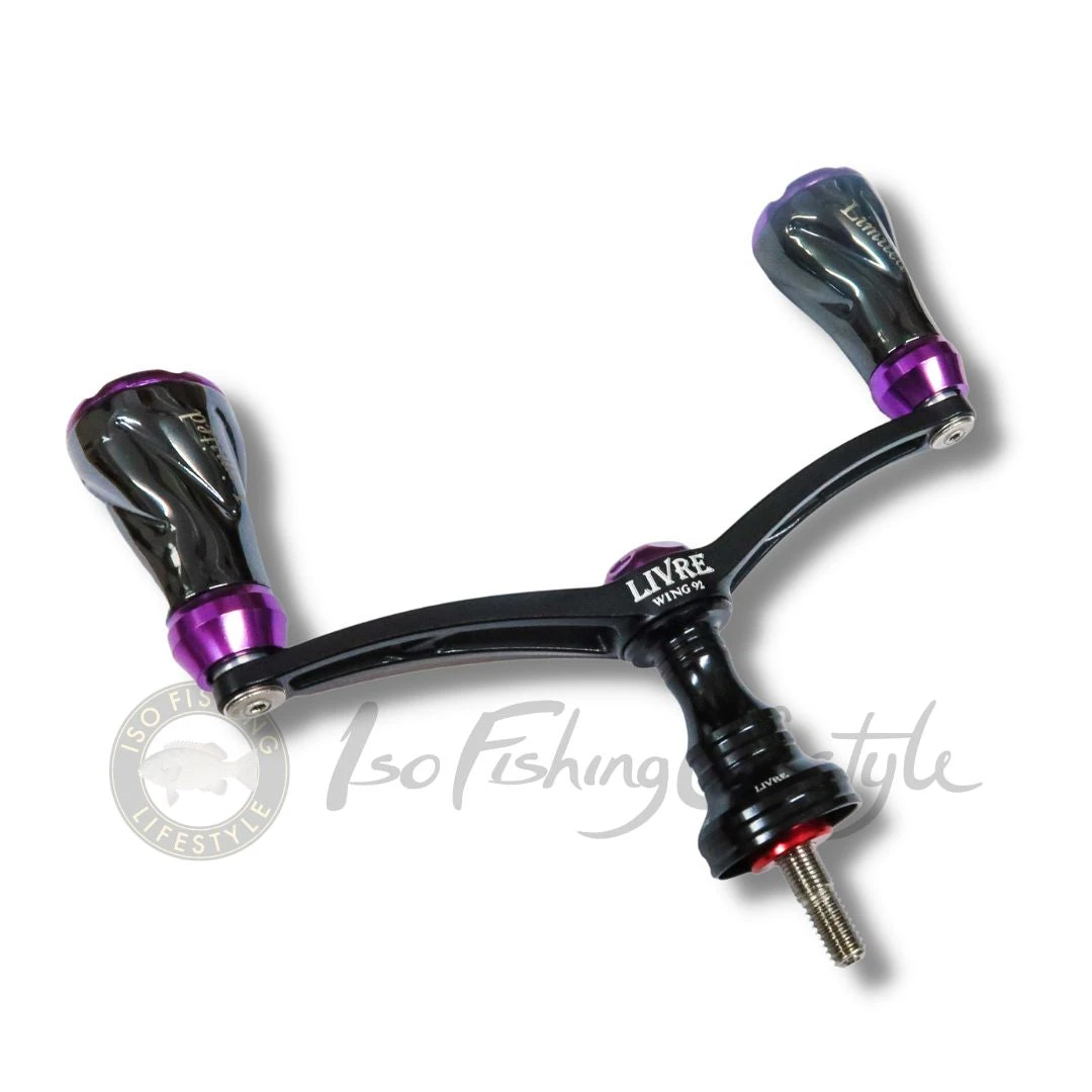 2022 Mad Crow X Squid Mania Wing 92 Double Handle Matte Black/Purple - Image 3