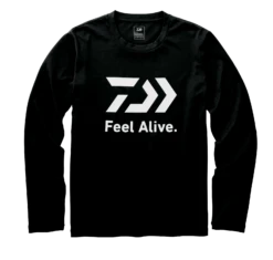 DAIWA L/S FEEL ALIVE T SHIRT DE-82009 BLACK