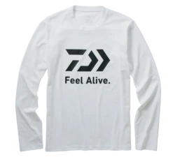DAIWA L/S FEEL ALIVE T SHIRT DE-82009 WHITE