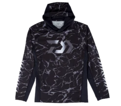 DAIWA SPLASH FISHING SHIRT WITH HOOD- BLACK DE-37009