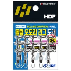 HDF Omori Rig 3way Crossline Rolling Swivel HA-1738 Bulk Pack